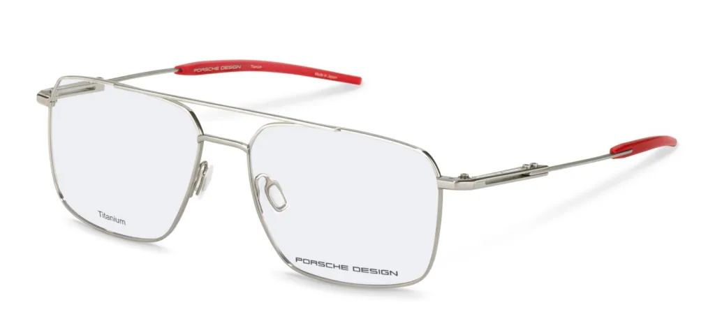 Porsche Design P'8780 Kolor: D000 SILVER & RED, Kolor oprawy: Srebrny