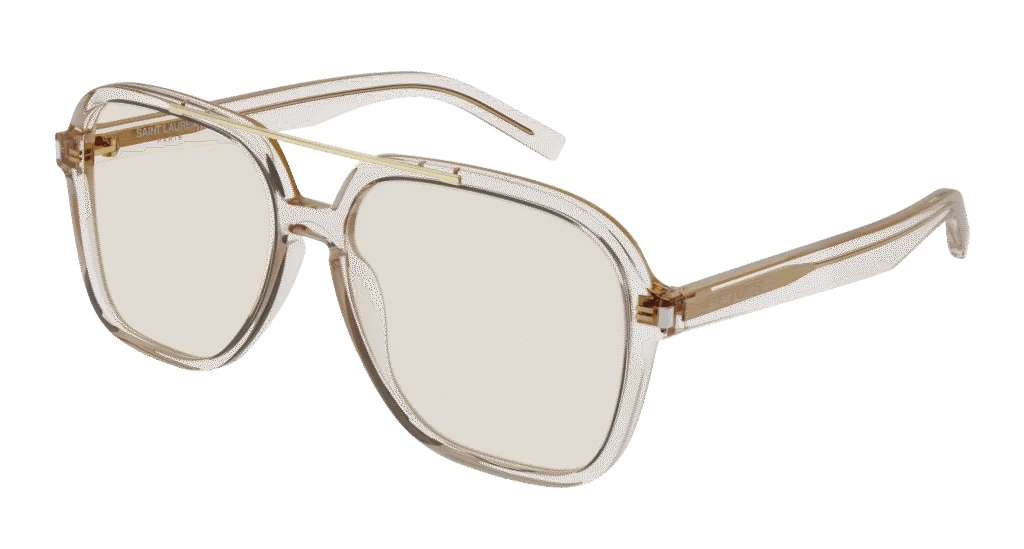 Saint Laurent SL 545 Kolor: BEIGE-YELLOW, Kolor oprawy: Transparentny