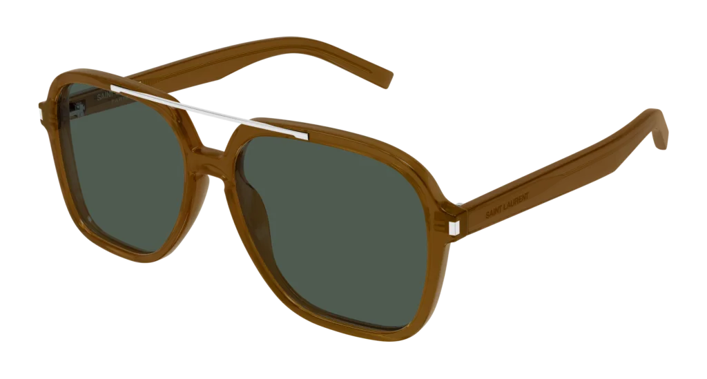 Saint Laurent SL 545 Kolor: BROWN-GREEN, Kolor oprawy: Brązowy