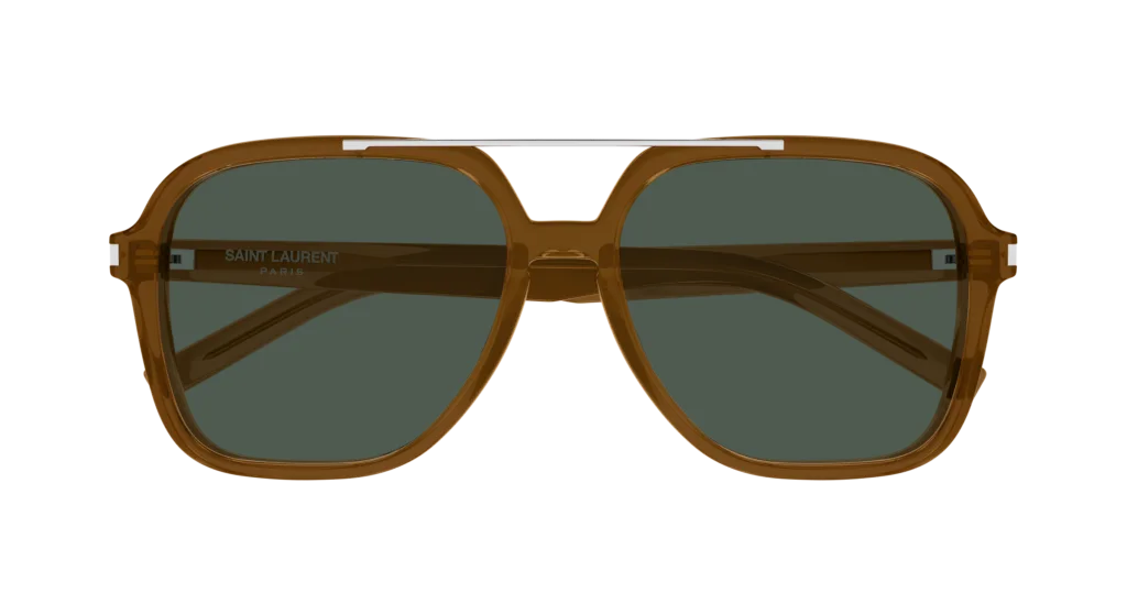 Saint Laurent SL 545 Kolor: BROWN-GREEN, Kolor oprawy: Brązowy